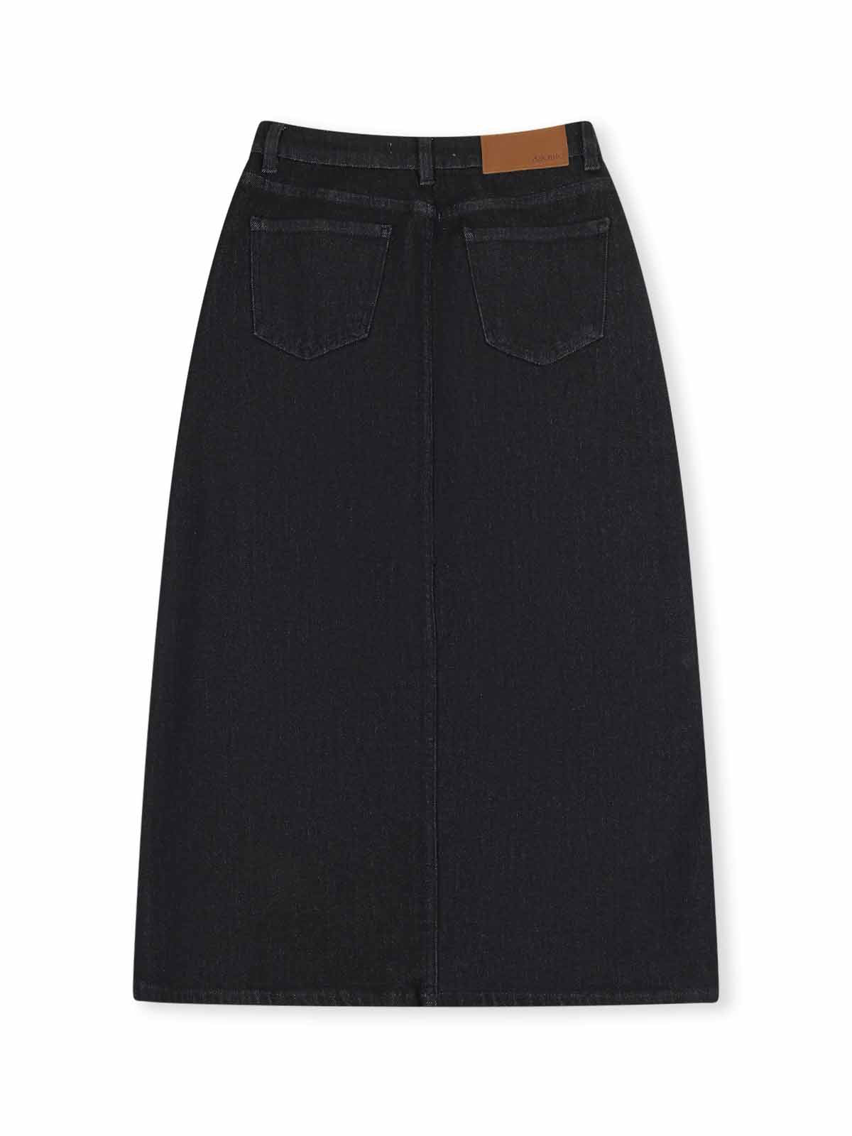 ASOBIO Stretch Denim Slit Midi Skirt