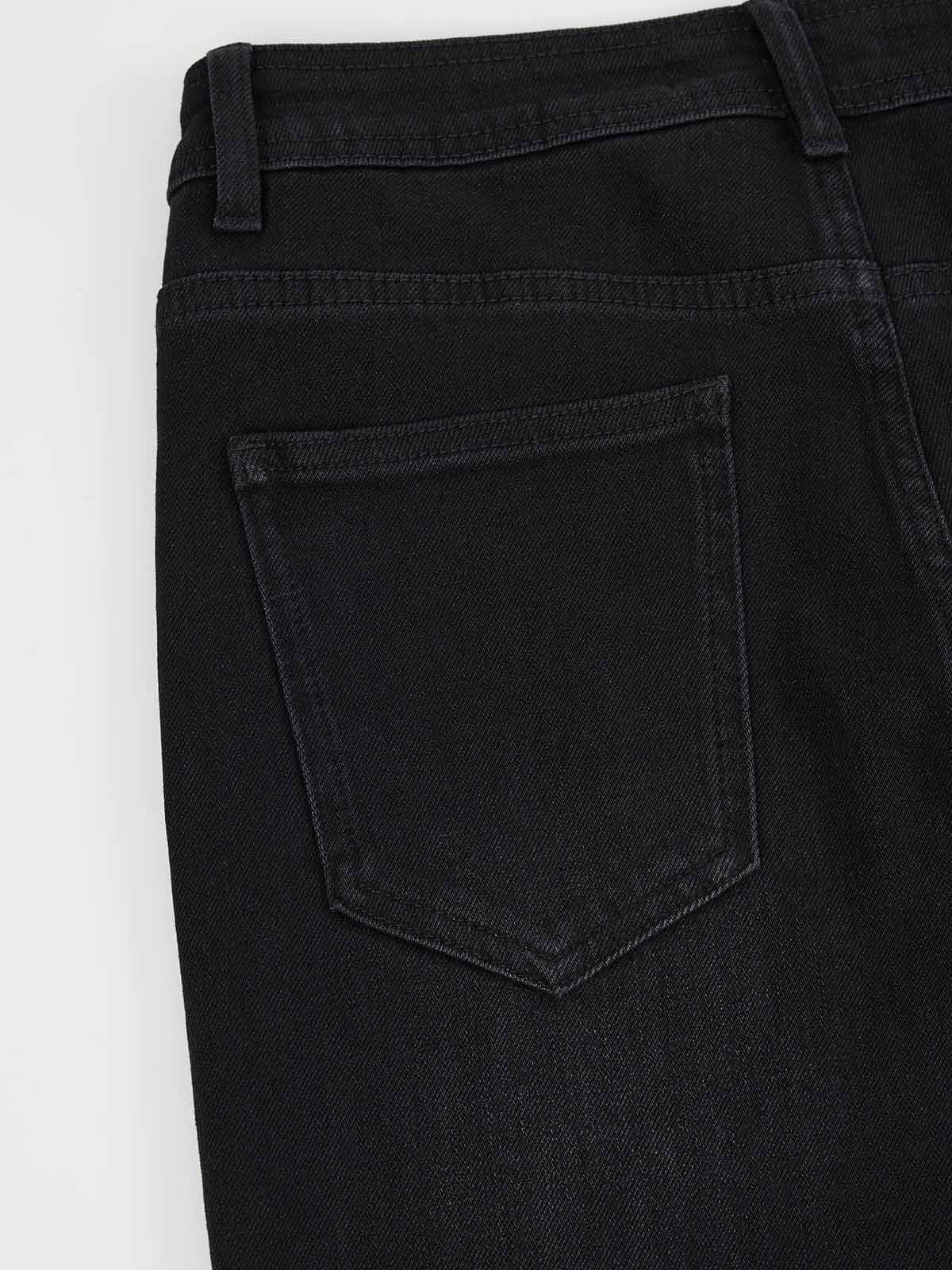 ASOBIO Mid-High Waist Flared Skinny Jeans