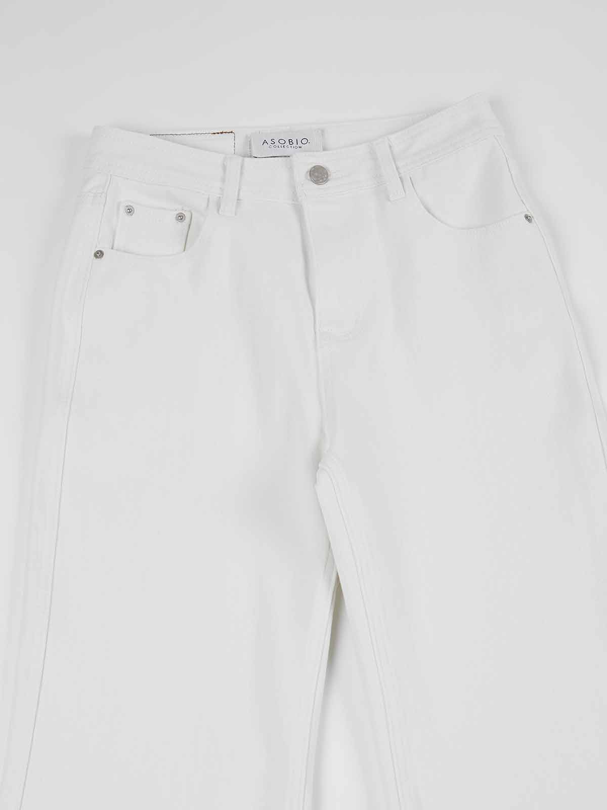 ASOBIO Mid-High Waist Flared Skinny Jeans