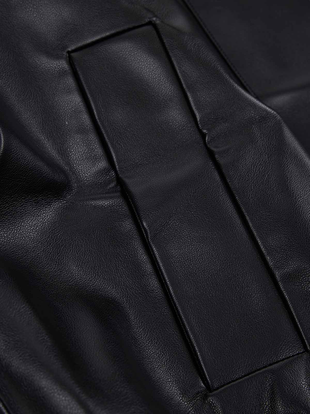 ASOBIO Cropped Faux Leather Jacket