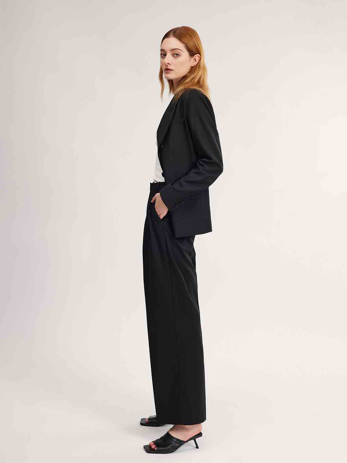 ASOBIO Slim Double-Breasted Blazer