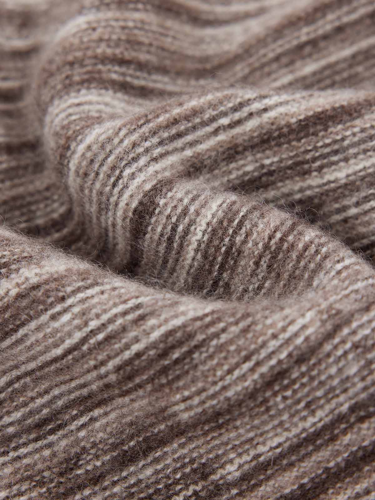 ASOBIO Yak Wool Blend Mélange Pullover Sweater