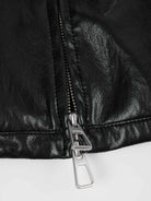 ASOBIO Faux Leather Collared Vest