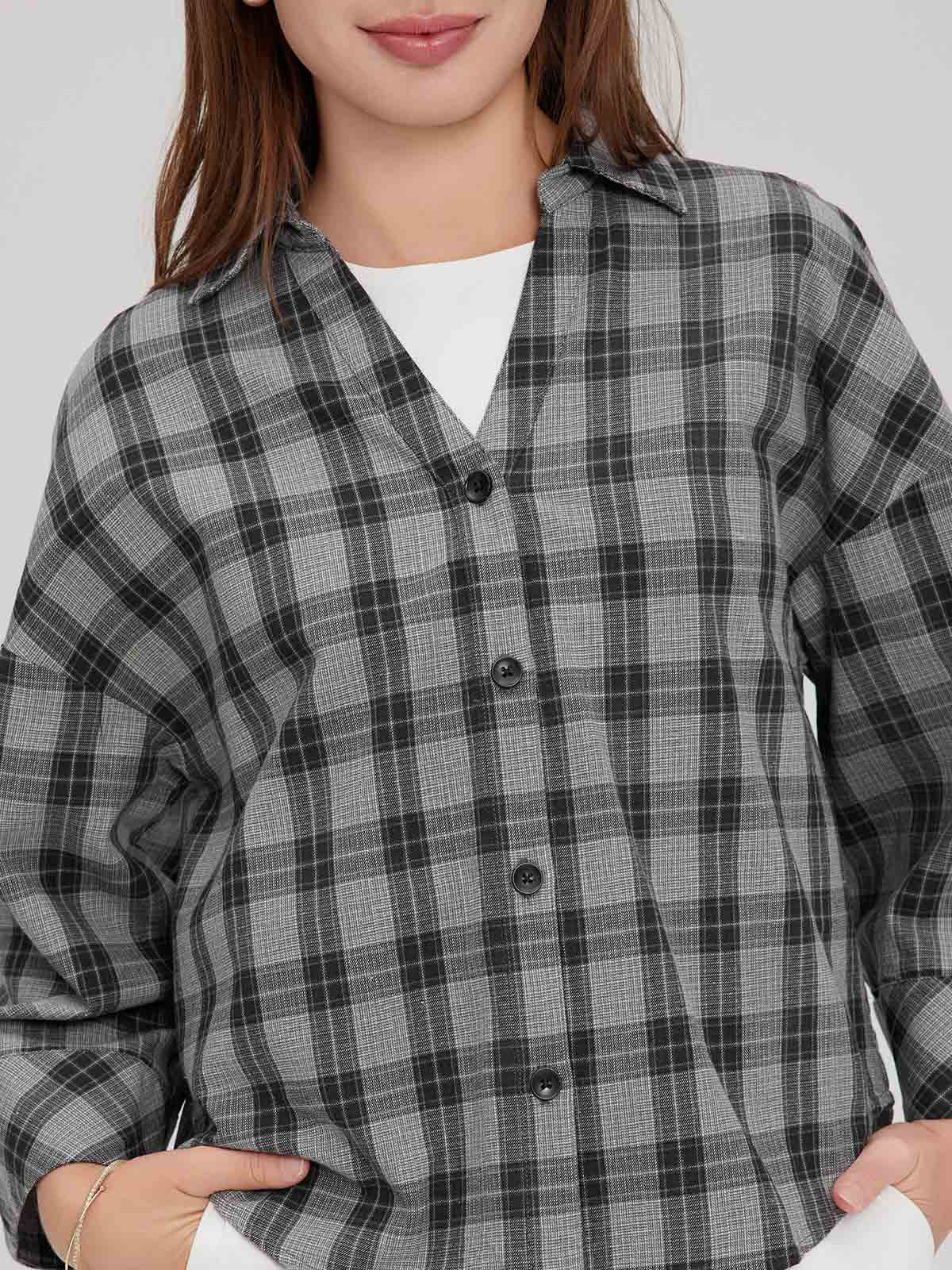 ASOBIO 100% Cotton Plaid Shirt