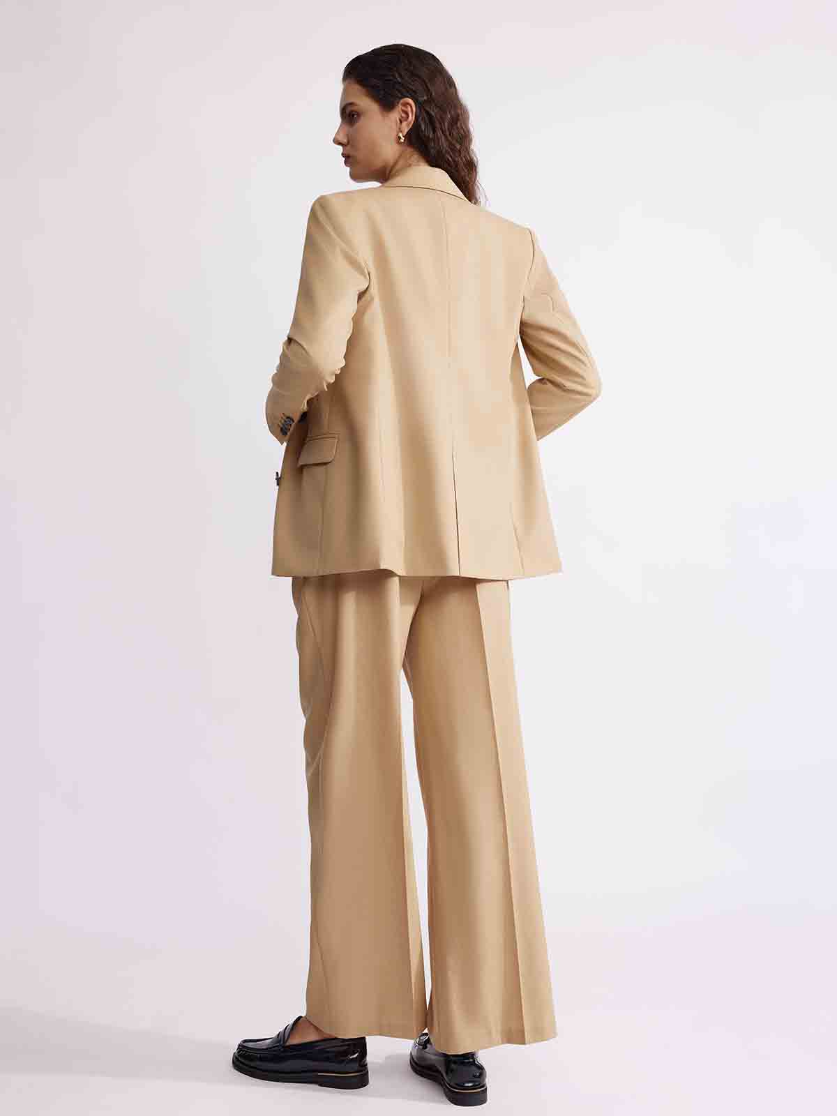 ASOBIO Slim Double-Breasted Blazer