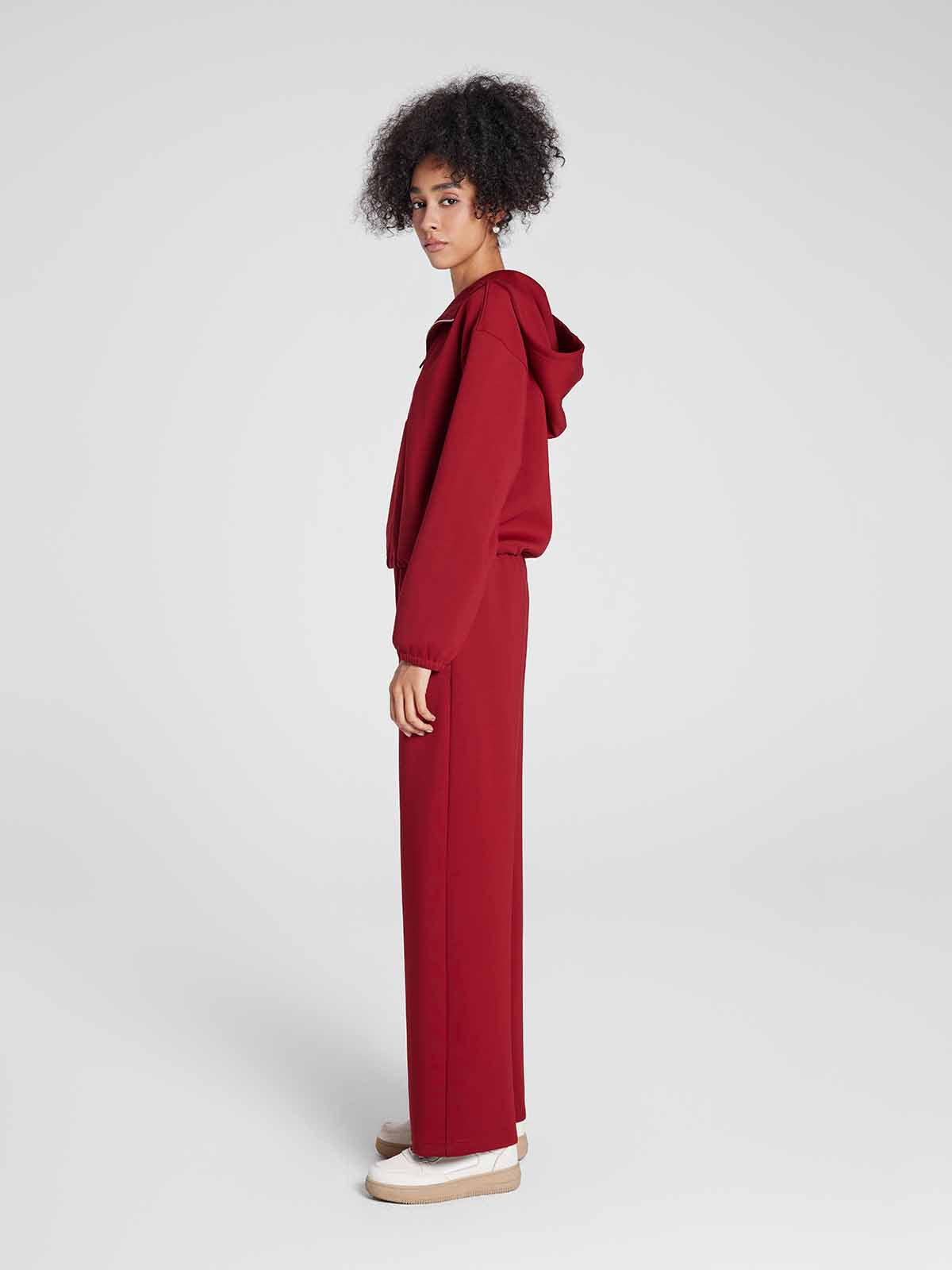 ASOBIO Mid-Rise Wide-Leg Cozy Sweatpants